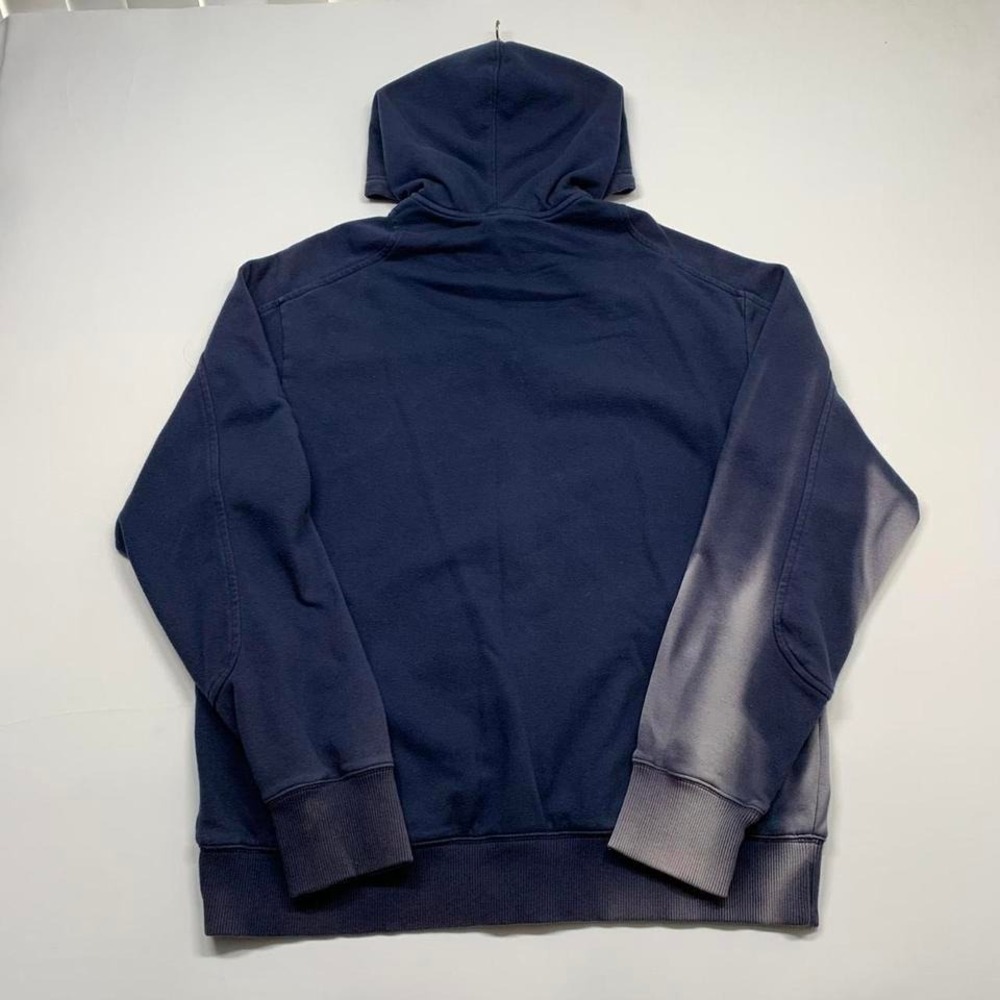 Y2k Nike Zip-ul Navy Hoodie Faded Sleeve Size XL‎ - Picture 7 of 8